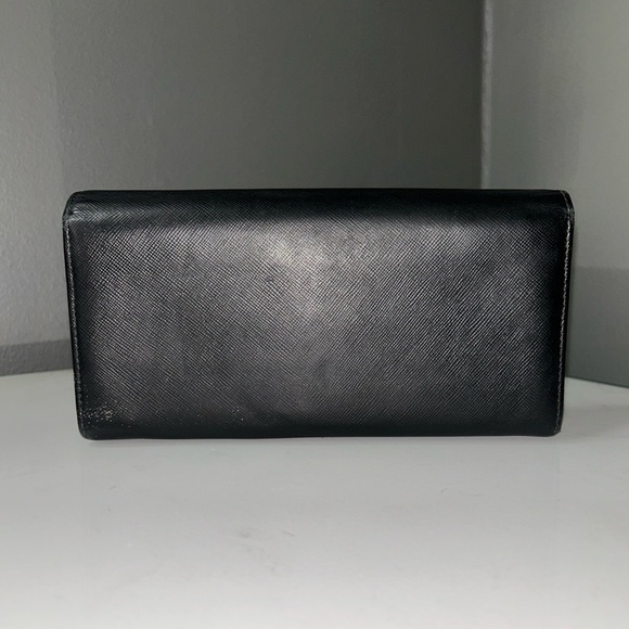 Vivienne Westwood Black Leather Long Wallet w/ Red Interior - Picture 11 of 16